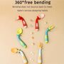 Kinder L�ffel Gabel Set Biegbarer Griff Besteck f�r Kinderessen BPA Frei Silikon