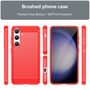 Handyh�lle f�r Samsung Galaxy S24 5G Carbon Case Cover