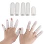 5 St�ck Fingerschutz Silikon Gel Fingerlinge Abdeckung Kappe Finger Schutz Wei�