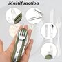 7 tlg. Campingbesteck Outdoorbesteck Bundeswehrbesteck Feldbesteck Faltbar