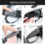Car Rear View Mirror Rain Eyebrow Cover Catering Mirror PVC Carbon Fiber Pattern Rain Shield