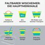 Faltbarer Wischeimer rechteckig 26 Liter Grau