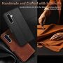 Handyh�lle f�r Samsung Galaxy A17 Kunstleder Case Cover Schwarz