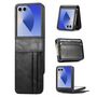Handyh�lle f�r Samsung Galaxy Z Flip7 Kunstleder Case Cover Schwarz