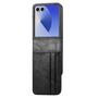 Handyh�lle f�r Samsung Galaxy Z Flip7 Kunstleder Case Cover Schwarz