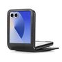 Handyh�lle f�r Samsung Galaxy Z Flip7 Kunstleder Case Cover Schwarz