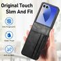 Handyh�lle f�r Samsung Galaxy Z Flip7 Kunstleder Case Cover Schwarz