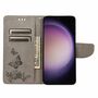Elegante Schmetterlingspr�gung Kunstleder-Flip-H�lle f�r Samsung Galaxy S23 Serie - Schutz und Stil