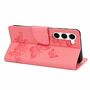 Elegante Schmetterlingspr�gung Kunstleder-Flip-H�lle f�r Samsung Galaxy S23 Serie - Schutz und Stil