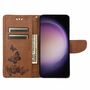 Elegante Schmetterlingspr�gung Kunstleder-Flip-H�lle f�r Samsung Galaxy S23 Serie - Schutz und Stil