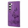 Elegante Schmetterlingspr�gung Kunstleder-Flip-H�lle f�r Samsung Galaxy S23 Serie - Schutz und Stil