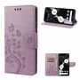 Elegante Kunstleder Flip Handyh�lle f�r Samsung Galaxy S23 Serie - Schmetterlings Blumenmuster