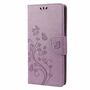 Elegante Kunstleder Flip Handyh�lle f�r Samsung Galaxy S23 Serie - Schmetterlings Blumenmuster