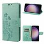 Elegante Kunstleder Flip Handyh�lle f�r Samsung Galaxy S23 Serie - Schmetterlings Blumenmuster
