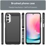 Samsung Galaxy A24 4G H�lle - Carbonfaser-Optik, Geb�rstete Textur, Sto�festes TPU Schutzcase