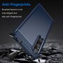 Sony Xperia 1 V H�lle - Carbonfaser-Optik, Geb�rstete Textur, Sto�festes TPU Schutzcase