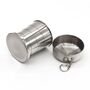 Mini Becher Klappbar Edelstahl Faltbecher Tasse Becher Zelten Camping Wandern
