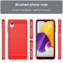 Samsung Galaxy A22e H�lle - Carbonfaser-Optik, Geb�rstete Textur, Sto�festes TPU Schutzcase
