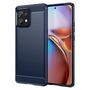 Motorola Moto X40 H�lle - Carbonfaser-Optik, Geb�rstete Textur, Sto�festes TPU Schutzcase