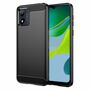 Motorola Moto E13 H�lle - Carbonfaser-Optik, Geb�rstete Textur, Sto�festes TPU Schutzcase