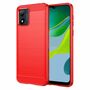 Motorola Moto E13 H�lle - Carbonfaser-Optik, Geb�rstete Textur, Sto�festes TPU Schutzcase