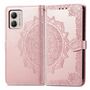 Mandala-Blumen Horizontale Flip Handyh�lle f�r Motorola Moto G53 5G