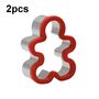 2er-Set Edelstahl-Sandwichformen mit Schutz - Brot, Obst, Gem�se & Keksformen, Gr��e L