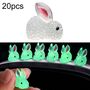20pcs Car Luminous Rabbit Ornament Car Interior Decoration Supplies Large