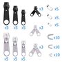 84 - 197 teilig Rei�verschluss Reparatur Set Zipper Schieber Metall Reparaturset