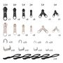 Rei�verschluss Reparatur Set 194 teilig Zipper Schieber Metall Reparaturset Neu