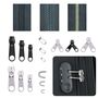 Rei�verschluss Reparatur Set 85 teilig Zipper Schieber Metall Reparaturset Neu