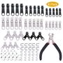 Rei�verschluss Reparatur Set 85 teilig Zipper Schieber Metall Reparaturset Neu