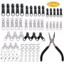 Rei�verschluss Reparatur Set 85 teilig Zipper Schieber Metall Reparaturset Neu