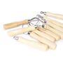 10-teiliges Set Kunst T�pfer Ton Spachtel Werkzeuge - Holz