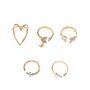 5pcs/set Cross Triangle Heart Hollow Butterfly Knuckle Ring(SKU5217)