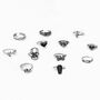 12pcs/set Heart Cross Butterfly Mushroom Spider Open Ring(SKU6015)