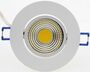 LED-Einbauleuchte COB-5, 5W, 350lm ALU, 3000K, 95-, 85xT47mm, Rahmen wei�