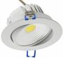LED-Einbauleuchte COB-7, 7W, 450lm ALU, 3000K, 95-, 109xT47mm, Rahmen wei�