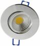 LED-Einbauleuchte COB-5, 5W, 350lm ALU, 3000K, 95-, 85xT47mm, Rahmen chrom