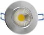 LED-Einbauleuchte COB-5, 5W, 350lm ALU, 3000K, 95-, 85xT47mm, Rahmen chrom