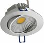 LED-Einbauleuchte COB-7, 7W, 450lm ALU, 3000K, 95-, 109xT47mm,Rahmen chrom