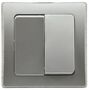 DELPHI Serien-Schalter 2-fach 250V~/ 10A, inkl. Rahmen, UP, silber