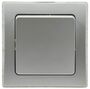 DELPHI Wechsel-Schalter, UP, silber 250V~/ 10A, inkl. Rahmen, Klemmanschluss