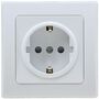 DELPHI Schutzkontakt-Steckdose 250V~/ 16A, inkl. Rahmen, UP, wei�