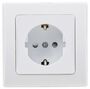 DELPHI Schutzkontakt-Steckdose, UP, wei� 250V~/ 16A, inkl. Rahmen, Klemmanschluss