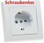 DELPHI Schutzkontakt-Steckdose, UP, wei� 250V~/ 16A, inkl. Rahmen, Klemmanschluss