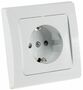 DELPHI Schutzkontakt-Steckdose, UP, wei� 250V~/ 16A, inkl. Rahmen, Klemmanschluss