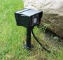 Gartensteckdose mit Erdspie�, 2-fach IP44, 2m Kabel, Zeitschaltuhr