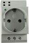 Schutzkontakt-Steckdose f�r Hutschiene mit LED, 230V, 16A, VDE