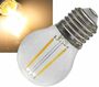 LED Tropfenlampe E27 Filament T4 3000k, 470lm, 230V/4W, warmwei�